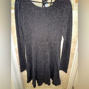 Black/silvered mini dress size small perfect condition